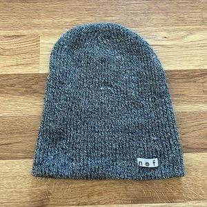 Blue and White Marled Knit Neff Beanie